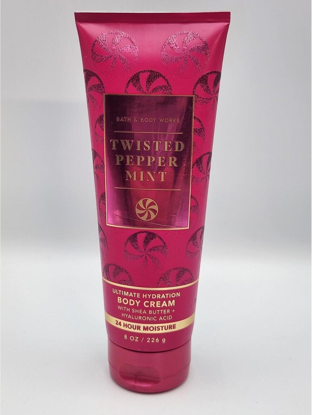 Bath & Body Works Twisted Peppermint Ultimate Hydration Body Cream 8 oz New F3